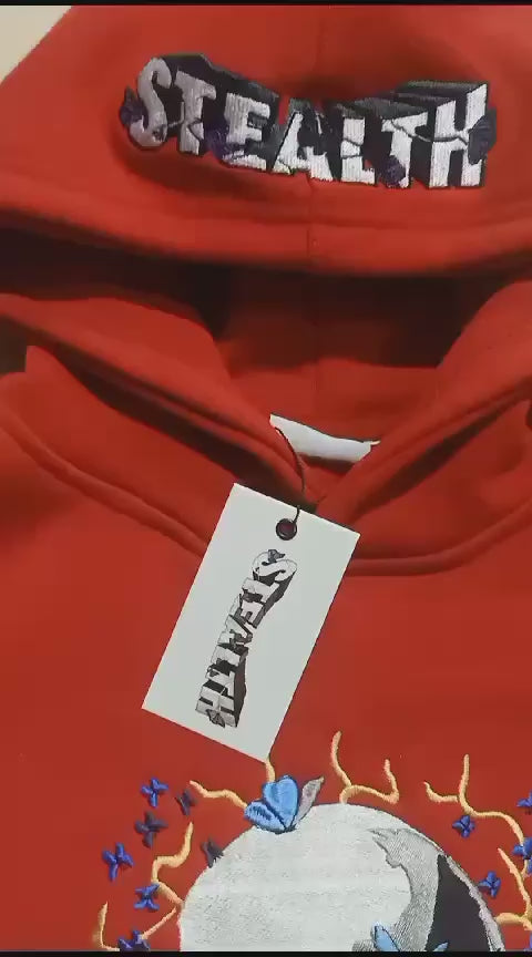 Stealth "Cherry Red" Embroidered Jogging Suit